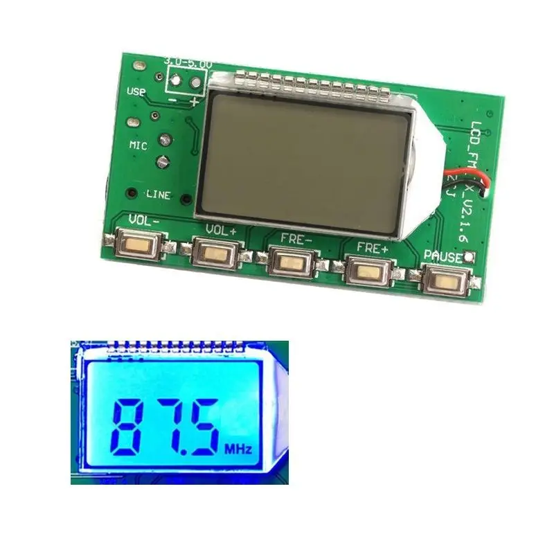 

1PCS DSP PLL 87-108MHz Digital Wireless Microphone Stereo FM Transmitter Module