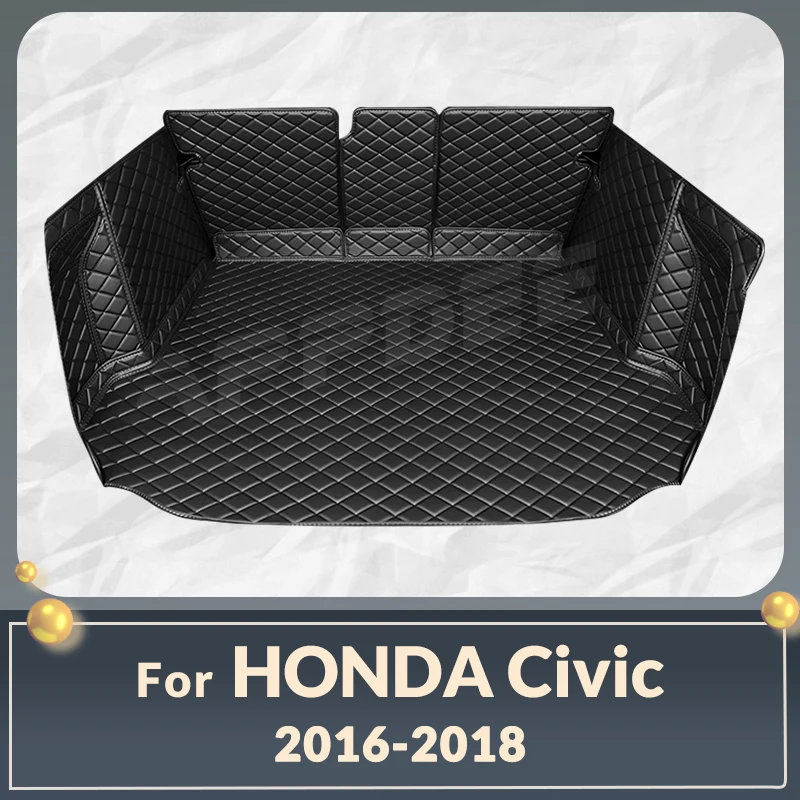 

Auto Full Coverage Trunk Mat For HONDA CIVIC 5-Seat 2016 2017 2018 Car Boot Cover Pad Cargo Liner Interior Protector Accessories