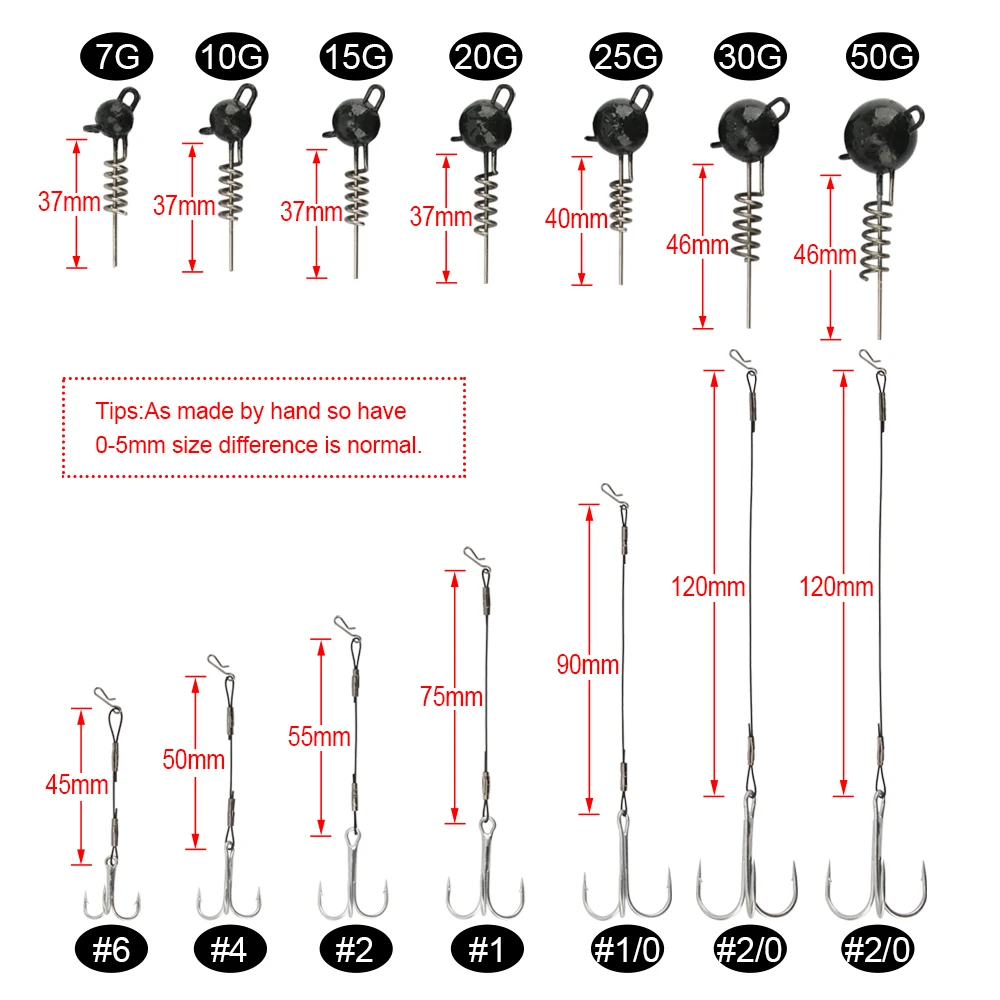 Spinpoler Screwball Jig Head Rig Stinger 7g 10g 15g 20g 25g 30g