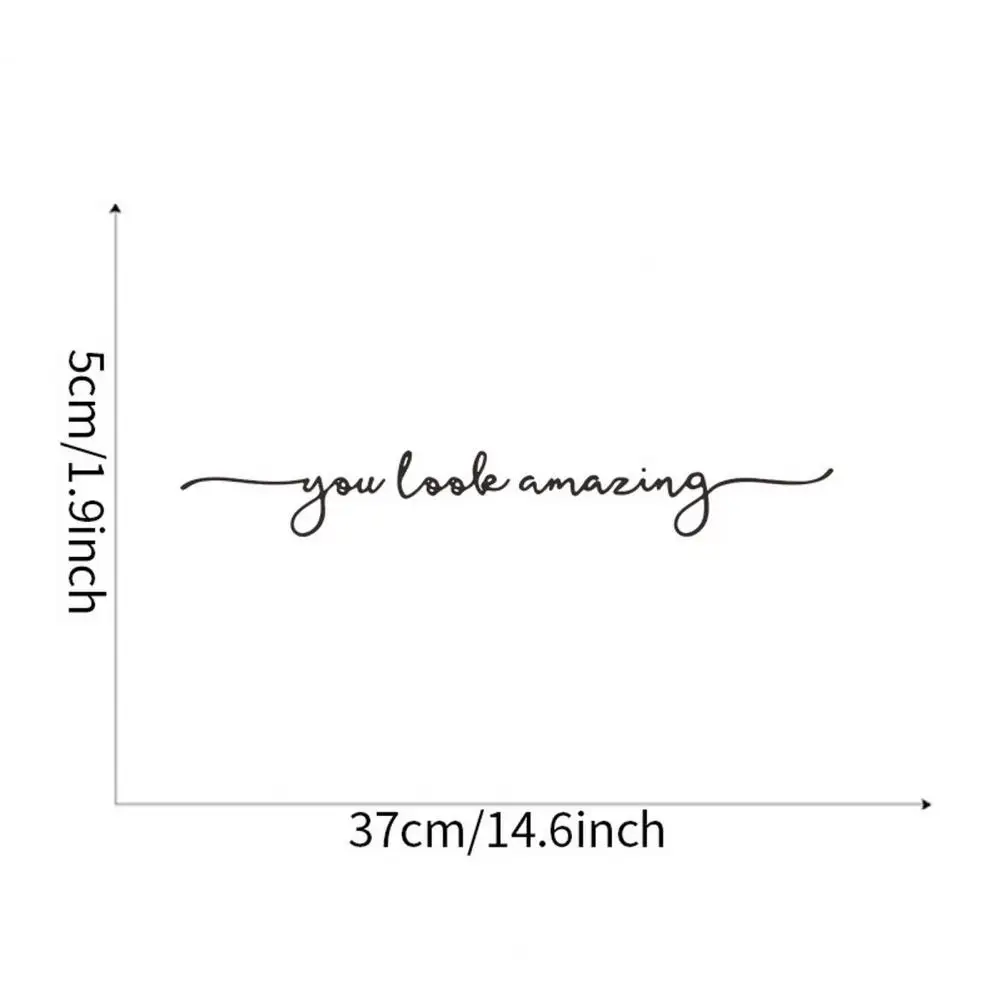 Mirror Sticker You Look Amazing Decal Stylish Elegant Window Wall Sticker for Home Bathroom Decoration wall sticker,mirror wall sticker,window stickers