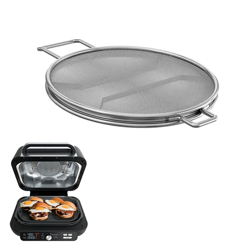2X Stainless Steel Splatter Shield For Ninja Foodi IG600 IG601 IG651 Accessories Grill Dishwasher Safe Reusable