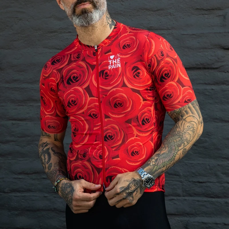 

LOVE TEH PAIN Bike Top Men's Summer Short Sleeve Quick Dry Breathable Bike Mtb Jacket Jersey Road Riding maillot ciclismo shirt