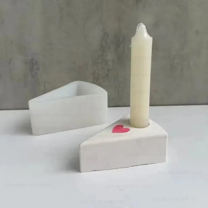 

DIY Candle Silicone Mould Candlestick Holder Cheese Shape Candlestick Holder Casting Moulds Rod Taper Candles Resin Molds