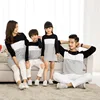 Family Matching Outfits Mother Daughter Dress Family Look Family Clothing Father Son T-Shirt Cotton Patchwork Striped 2