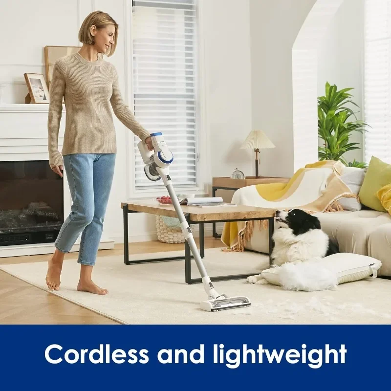 Tineco A10 Cordless Stick Vacuum Cleaner, LED Headlights, Powerful Handheld Vacuum for Hard Floor Carpet, Wall-Mounted Dock 2