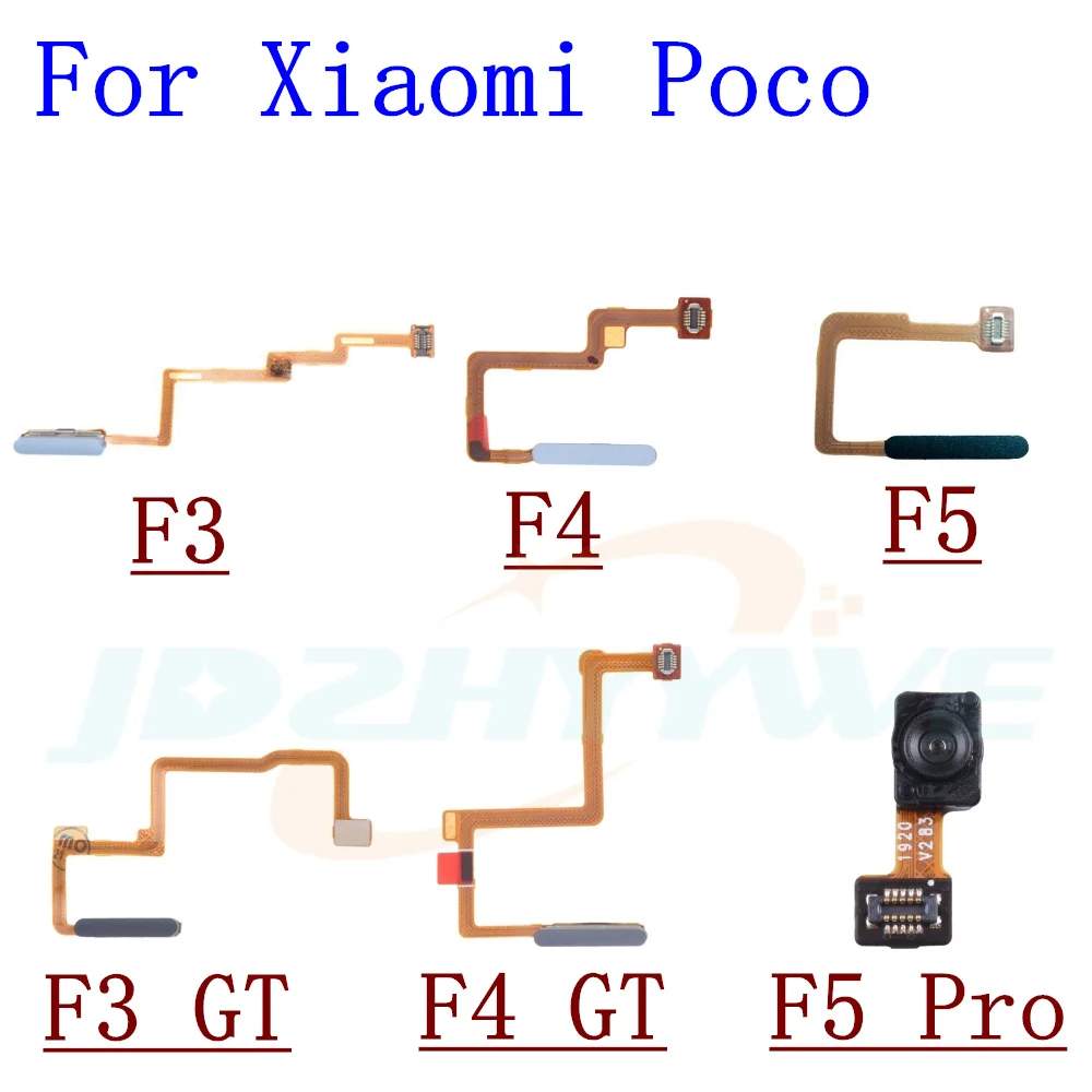 

Сканер для Xiaomi Poco F3 F4 GT F5 Pro F3GT F4GT Home Button Back Touch ID, сканер отпечатков пальцев, гибкий кабель, запчасти для телефонов