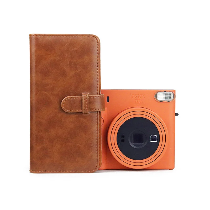 80 Pockets Retro PU Photo Album Fit For Instax Square Film For Fujifilm SQ1 SQ6 SQ20 SQ10 SP3 Camera Accessories