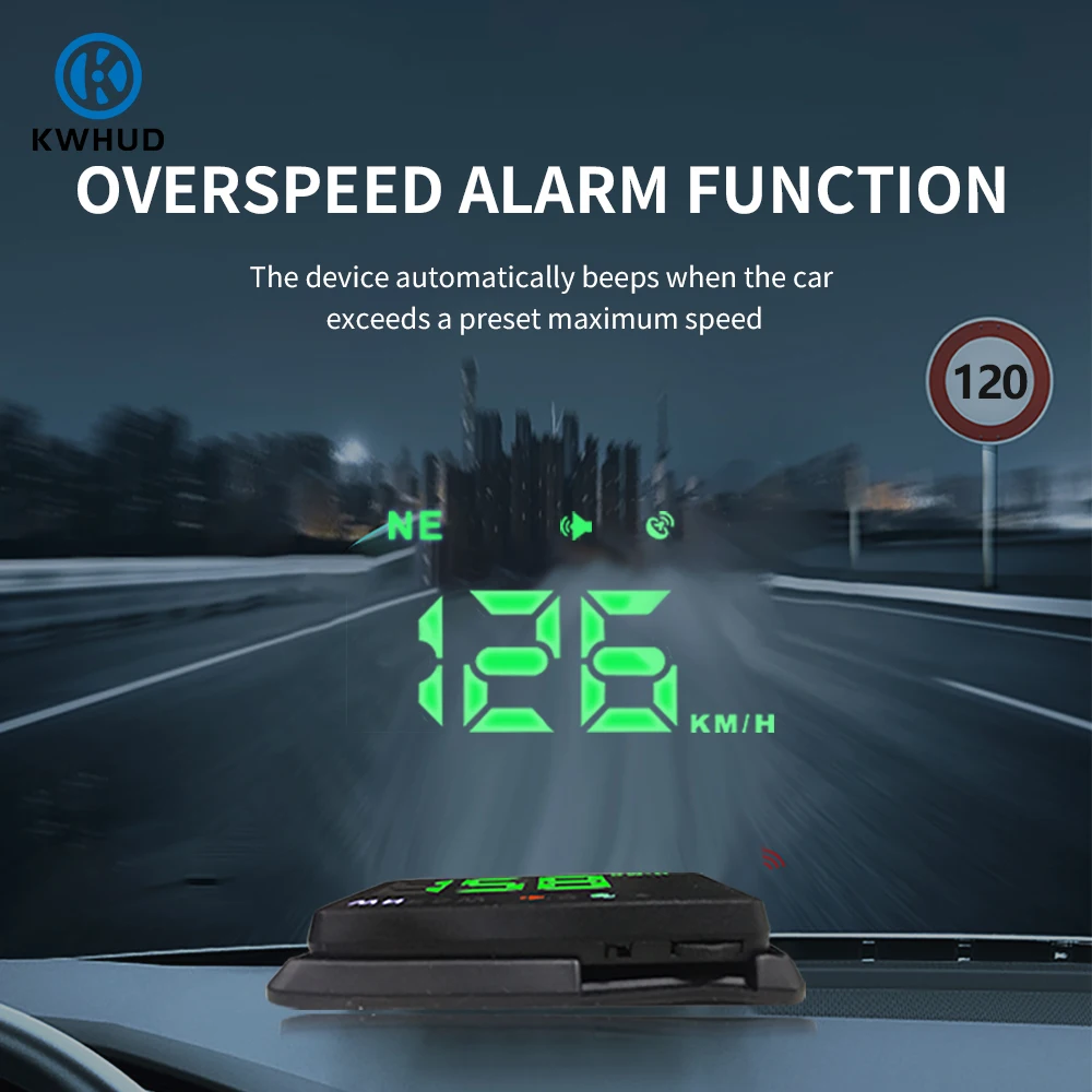 H1 HUD Head-up Display Car GPS Digital Speedometer USB Windshield Projector Universal Speed Meter for Auto Car Electronic Device