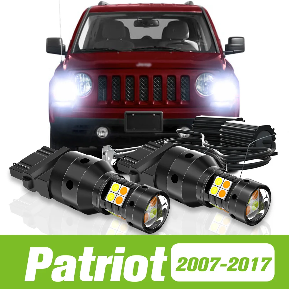 2個ジープパトリオットmk 2007-2017デュアルモードledターン信号