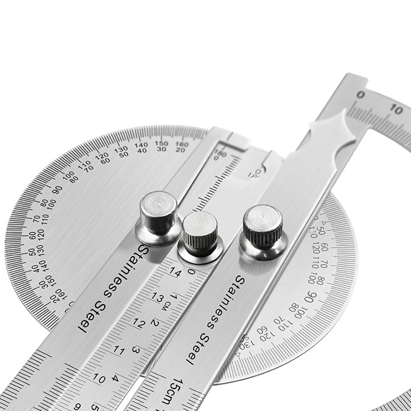 ProtractorMeasuringAngleFinderGoniometerRotaryAngleStainless