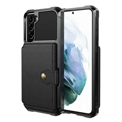 Elegant Magnetic Leather Wallet Case with Stand and Card Holder - Samsung A16 (Black)