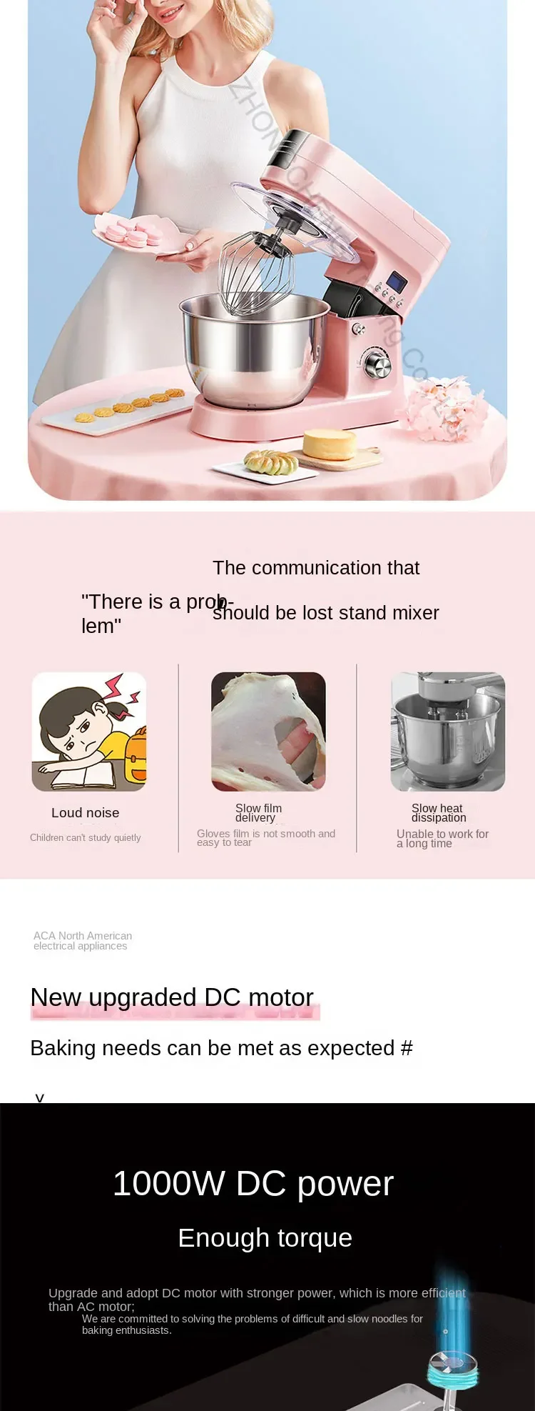 Description Picture 4 of itemFood Mixer Dough Mixer Household Small Multi-functional Automatic Commercial Noodle Kneading Machine Noodle Mixer