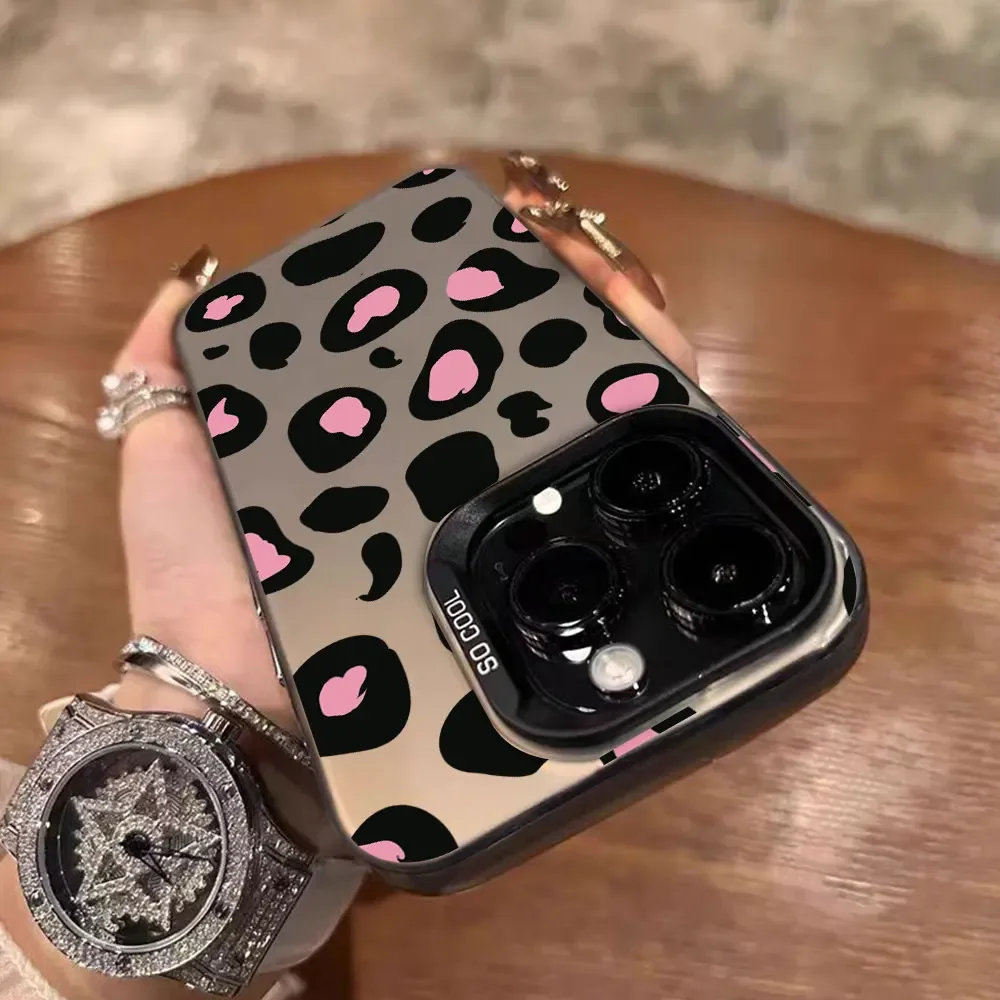 Luxury Leopard Color Silver IMD Phone Case