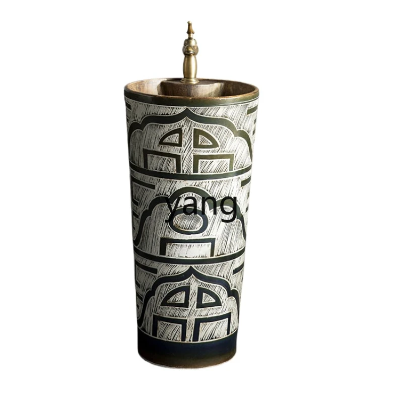 

CX Courtyard Outdoor Wash Basin Bathroom Column Wash Basin Balcony Integrated