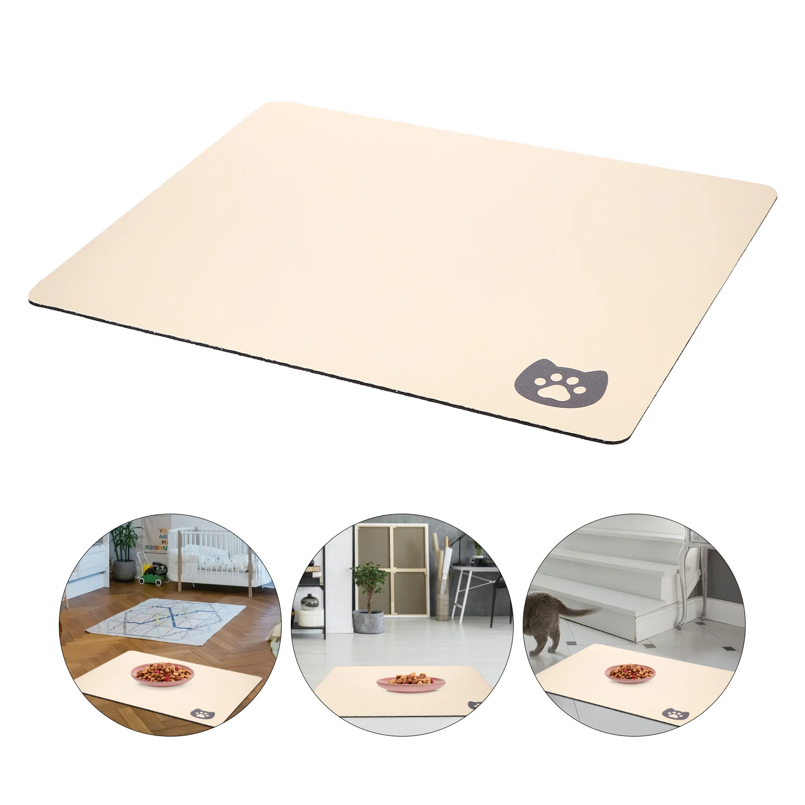 

Pet Feeding Mat Puppy Placemat Dog Bowl Mats for Food and Water Absorbent Pads Pets Mud Cat Absorbing