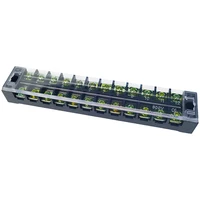 1PCS TB2512 Dual Row Thick Copper Screw Terminal Block Flame Retardant Grounding Strip Wire Connector Durable 600V 25A 4