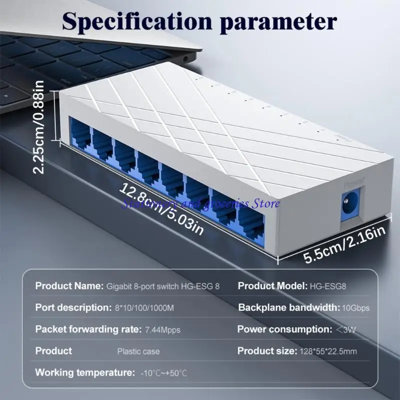 기가비트 스위처 8 포트 100/1000Mbps 네트워킹 스위처 RJ45 LAN 이더넷 1000Mbps J2HC