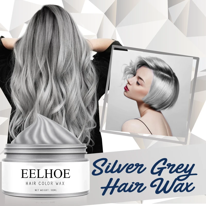 Description Picture 6 of item1~10PCS Smoky Gray Punk Style Hair Cream Light Silver Grey Grandma Gray Hair Dye Color Unisex Color Hair Wax Dye Cream Hair