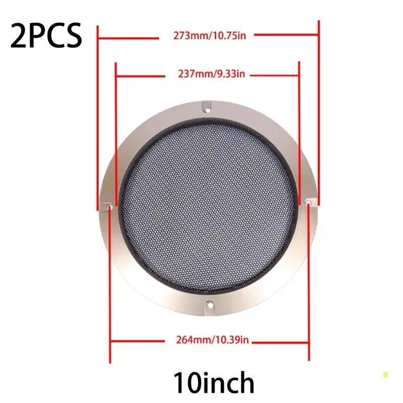 Speaker Grille Mesh Cover 2/3/4/5/6.5/8/10 inch F19E Subwoofer Replacement Mesh Net Guard Protector