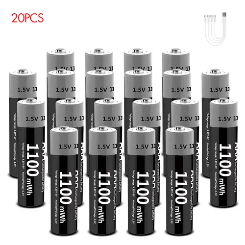 Kuugro Li-ion AAA and AA Rechargeable Batteries USB Lithium-ion 3400mWh 1.5V AA Rechargeable Batteries+1100mWh 1.5V AAA Battery - Image 14