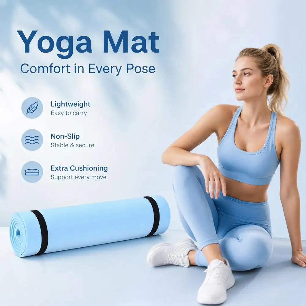 Premium Non-Slip Thick Yoga & Fitness Mat for Enhanced Stability and Comfort