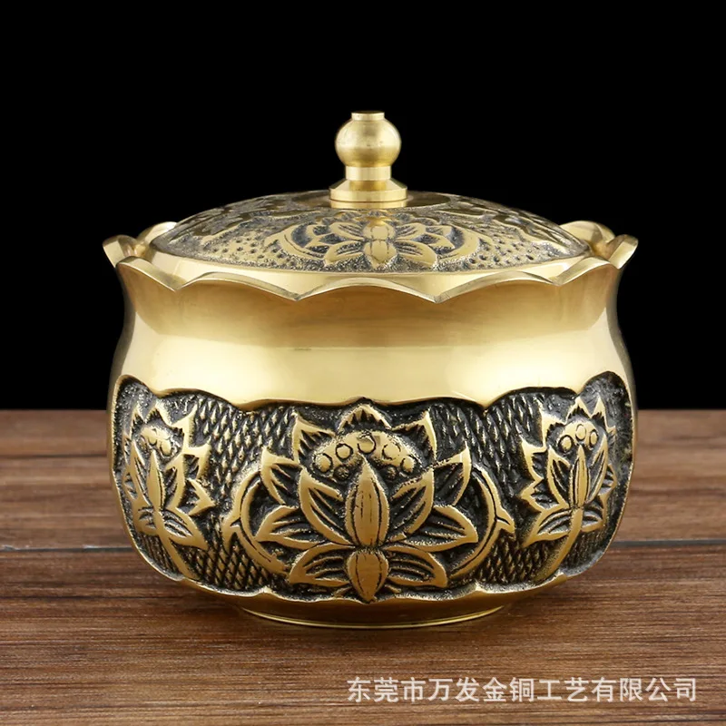 Brass Buddha Water Cup Water Purification Cup Lotus Holy Buddha Front Buddhist Hall Offering