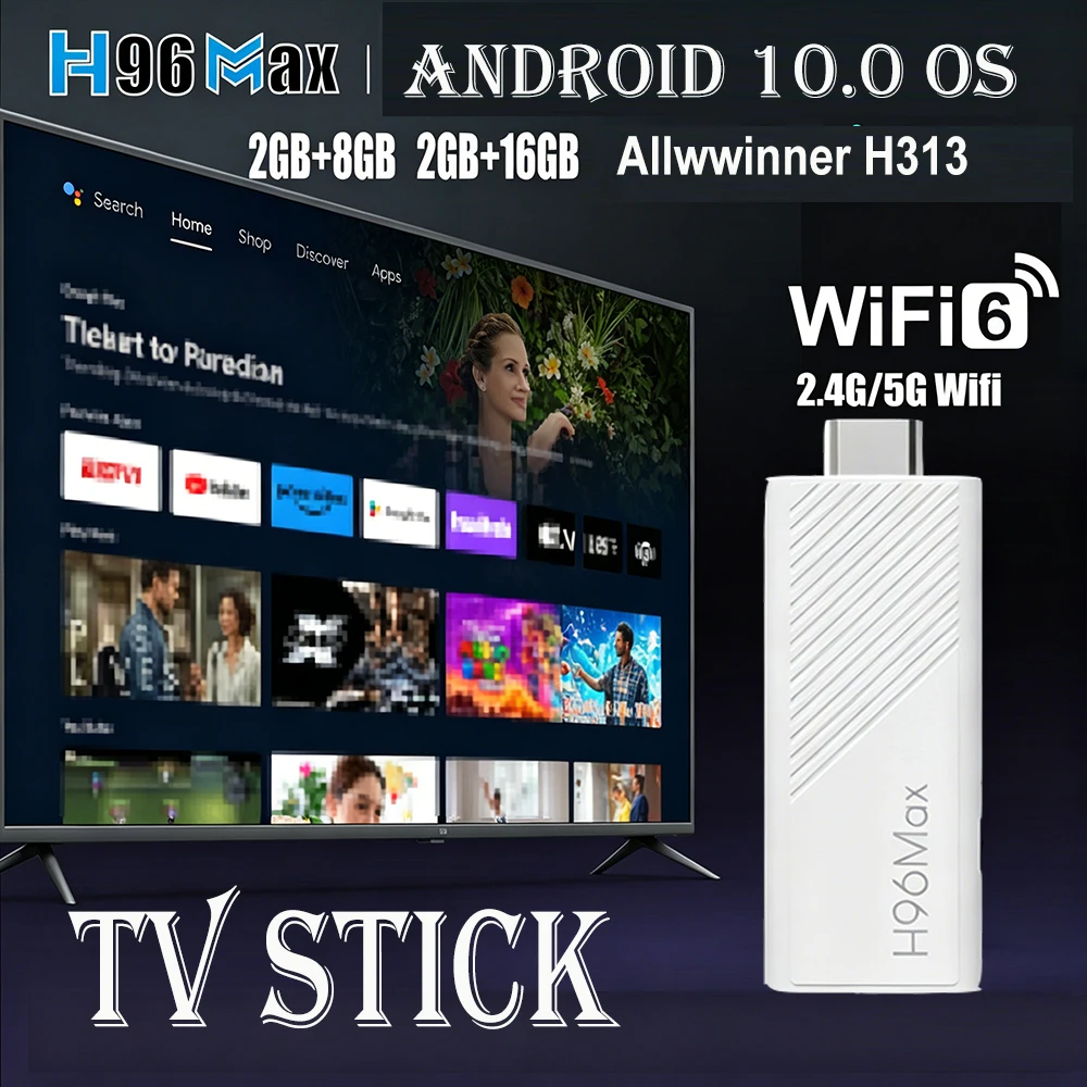 4K HDR Android TV Stick with Voice Remote and WiFi 6 Connectivity
