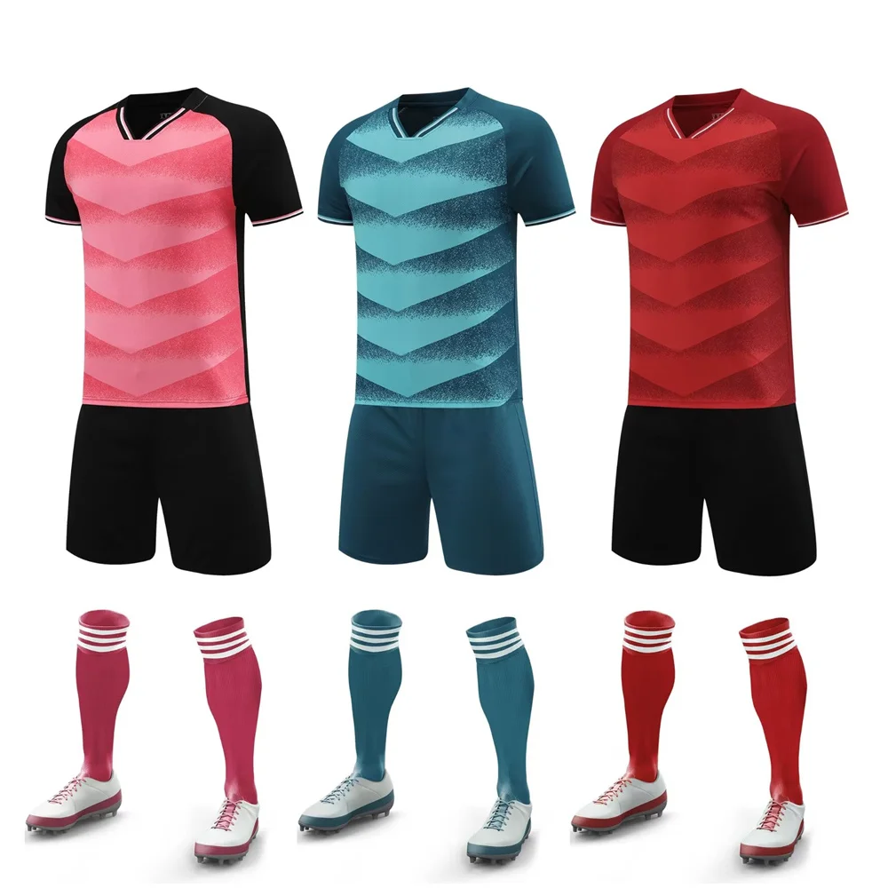 24/25 American children's clothing boy girl Fans shirt Training wear games Football Jersey sport Men Kids Kit Tops and shorts c