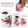 Cat Slow Feeder Raised Cat Dog Food Bowls with Stand Cat Puzzles Feeder Rotating Slow Feeder Non-Slip Food Bowls Slow Eating 3