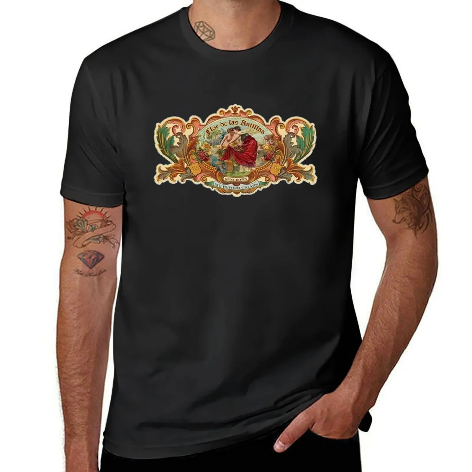 

My Father Cigar Logo T-Shirt customizeds cute tops quick-drying mens t shirts