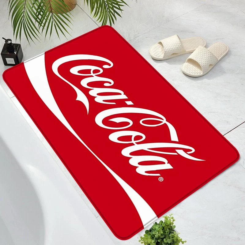 

Non-slip Mat Cocas Cola Home Doormat Entrance Door Kitchen Carpet Rugs Prayer Rug Bath Mats Custom Living Room Carpets Foot Cute