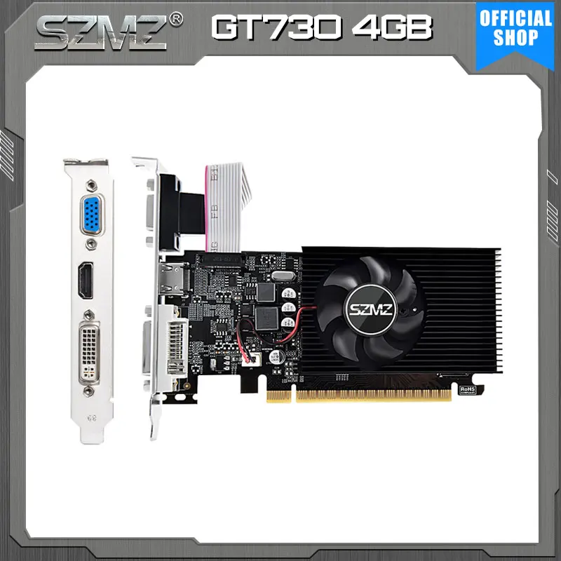 Szmz Gt 730 4gb Ddr3 128bit Graphics Card With Hdmi Vga Dvi Port Video