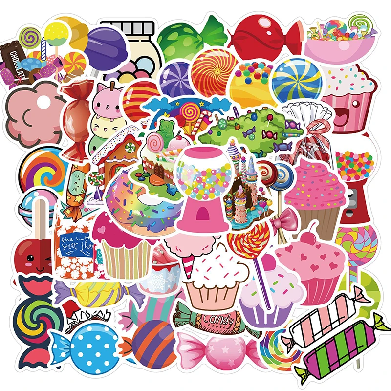 

10/30/50PCS Kawaii Rainbow Sticker Aesthetic PVC School Stationery Children's Sketchbook Laptop Diary Scrapbook Supplies for Kid