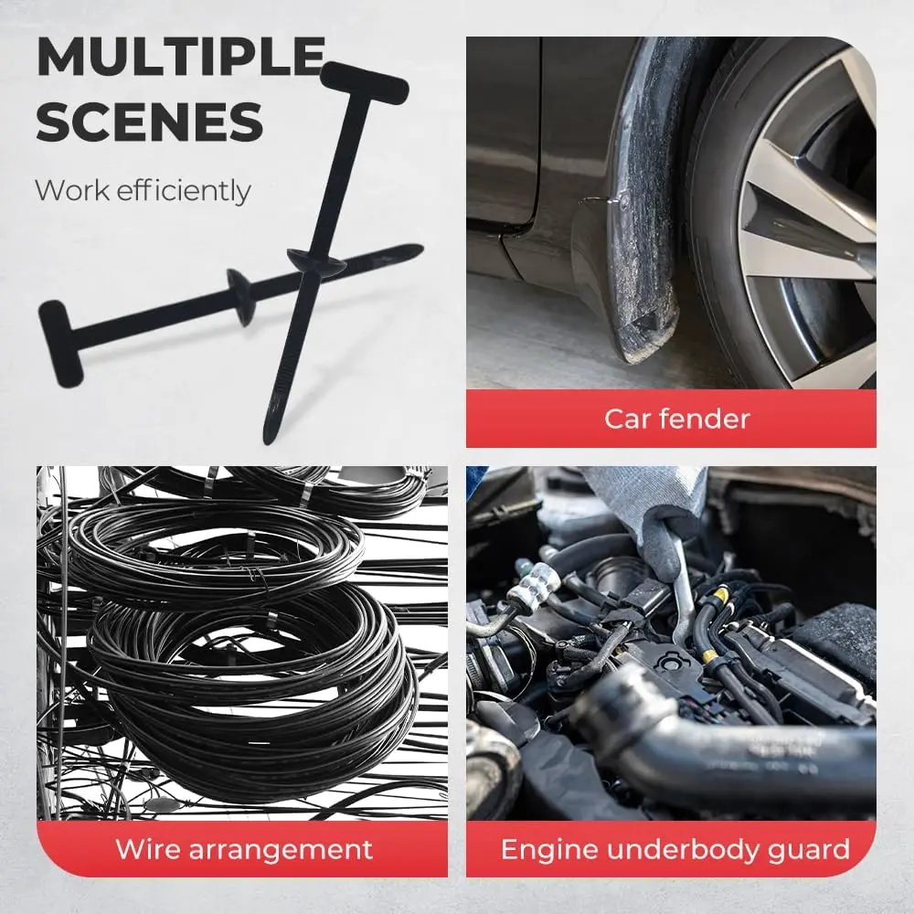 Nylon Universal Cable Tie Buckle Heavy Duty Self-Locking Zip Ties Holder Multipurpose Plastic Cable Ties Tool 500/10 Pcs