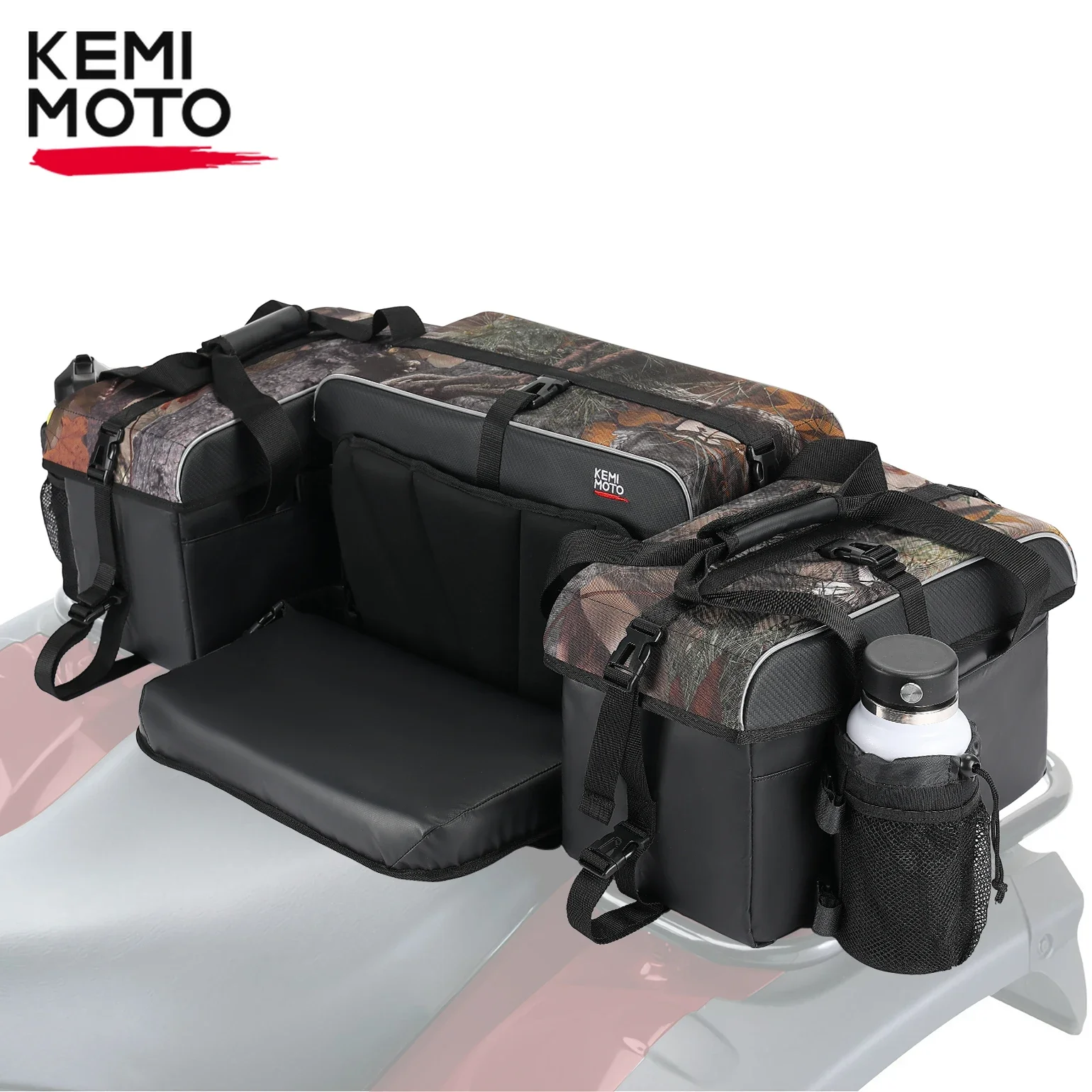 

Rear Cargo Bag Compatible with Polaris Sportsman 500 for Cf Moto 500 for Linhai 400 for Can Am Utility ATV Quad Rack Seat Bag