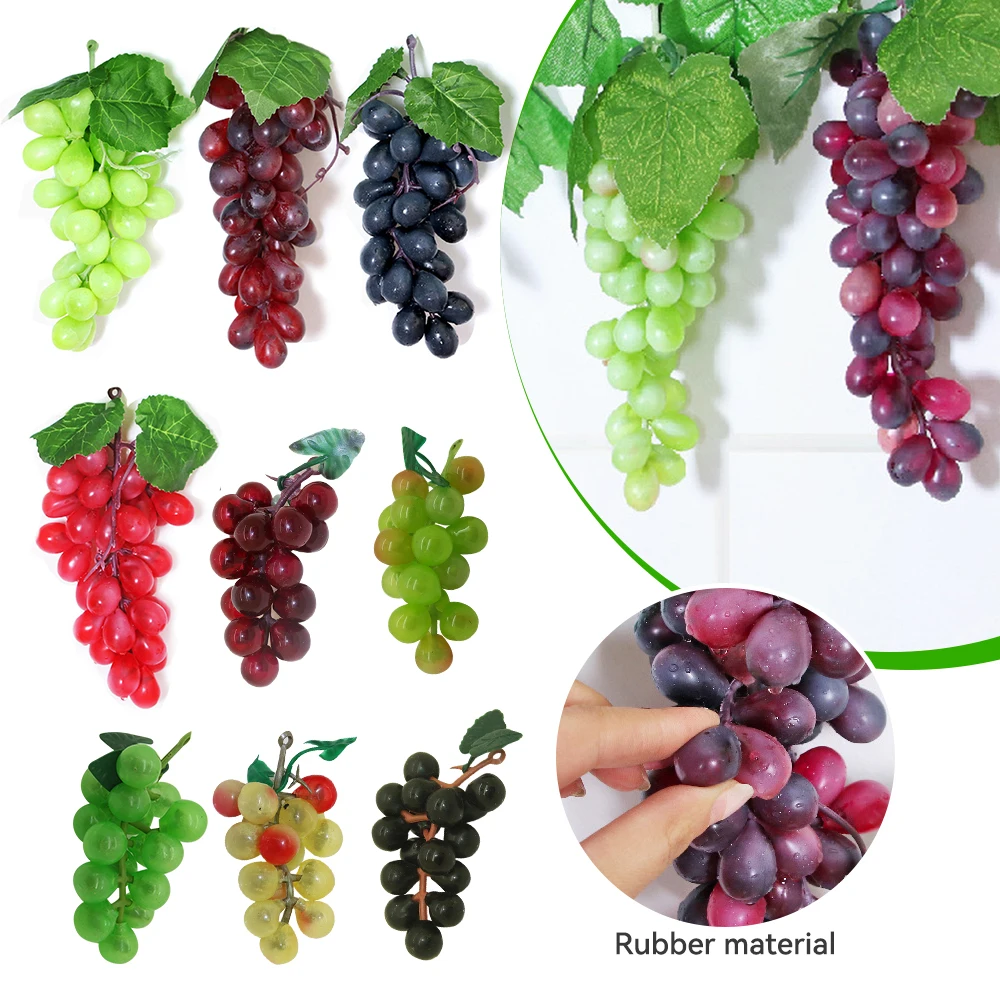 Artificial Fruit Grape Simulated Grape Bunches Lifelike Fake Fruits Plastic Fake Fruit Decorations For Wedding Party Supplies