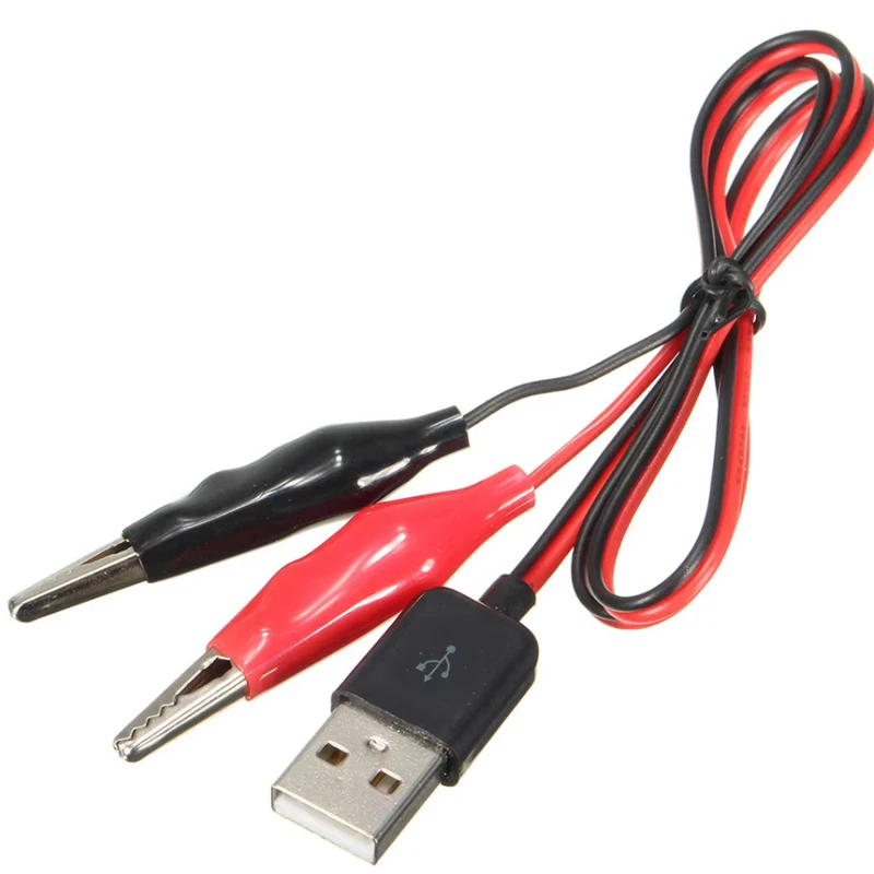 Alligator Clip Metal Alligator Clip Crocodile Electrical Clamp Testing Probe Crocodile Test Clip USB Adapter Multimeter Car Home