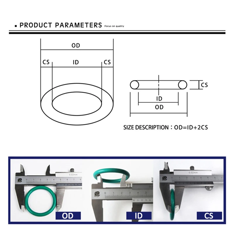 10x FKM Gummi O-Ring Dichtungen 11x6x2.5mm - Fluor Grün Für ölfeste Abdichtungen