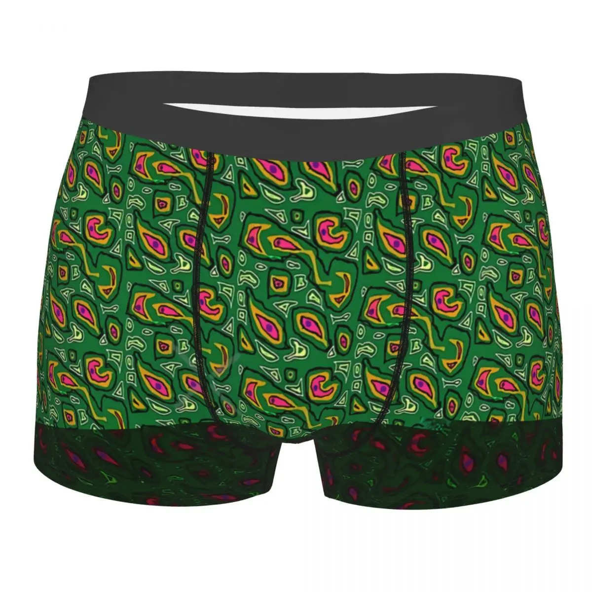 

Amoeba Paisley Men Boxer Briefs Underpants Alien Highly Breathable Top Quality Sexy Shorts Gift Idea