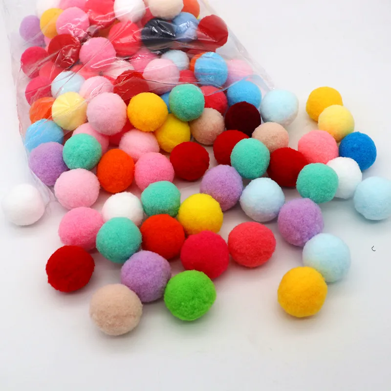 Hot 100pcs 8mm DIY Crafts mixed Color Mini Fluffy Pom poms Ball Felt