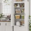 70" Tall Kitchen Pantry Storage Cabinet, Barn Doors Pantry Cabinet with Drawers and Adjustable Shelf 6