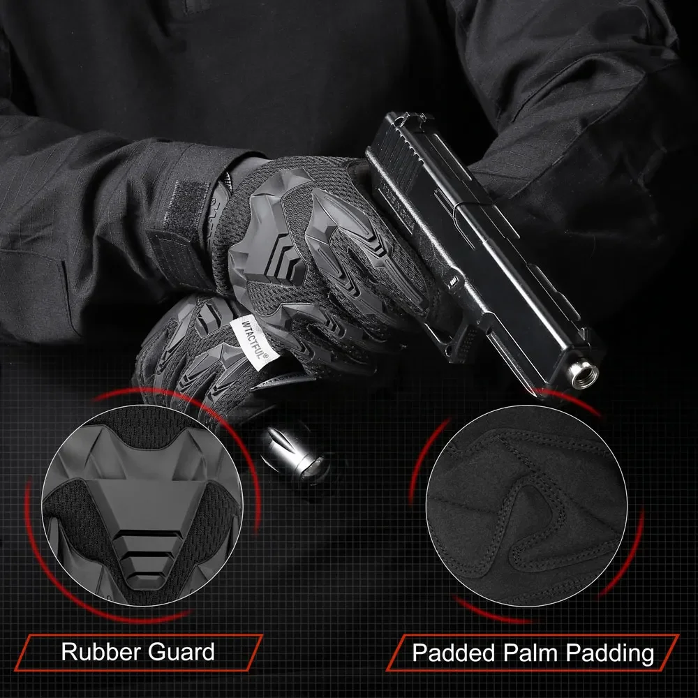 Tactical Gloves Touch Screen Paintball Shooting Airsoft Combat Bicycle Rubber Protective Anti-Skid Full Finger Glove Men Women tactical gloves full finger gloves sports gloves