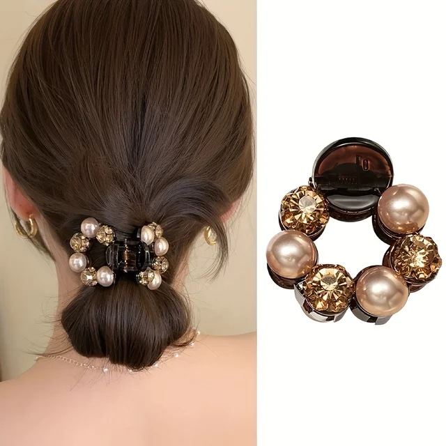 1pc Women’s Low-Profile Hairpin with High-Quality Water-Drop Embellishments, Simple, Curled Hair Accessories. 5