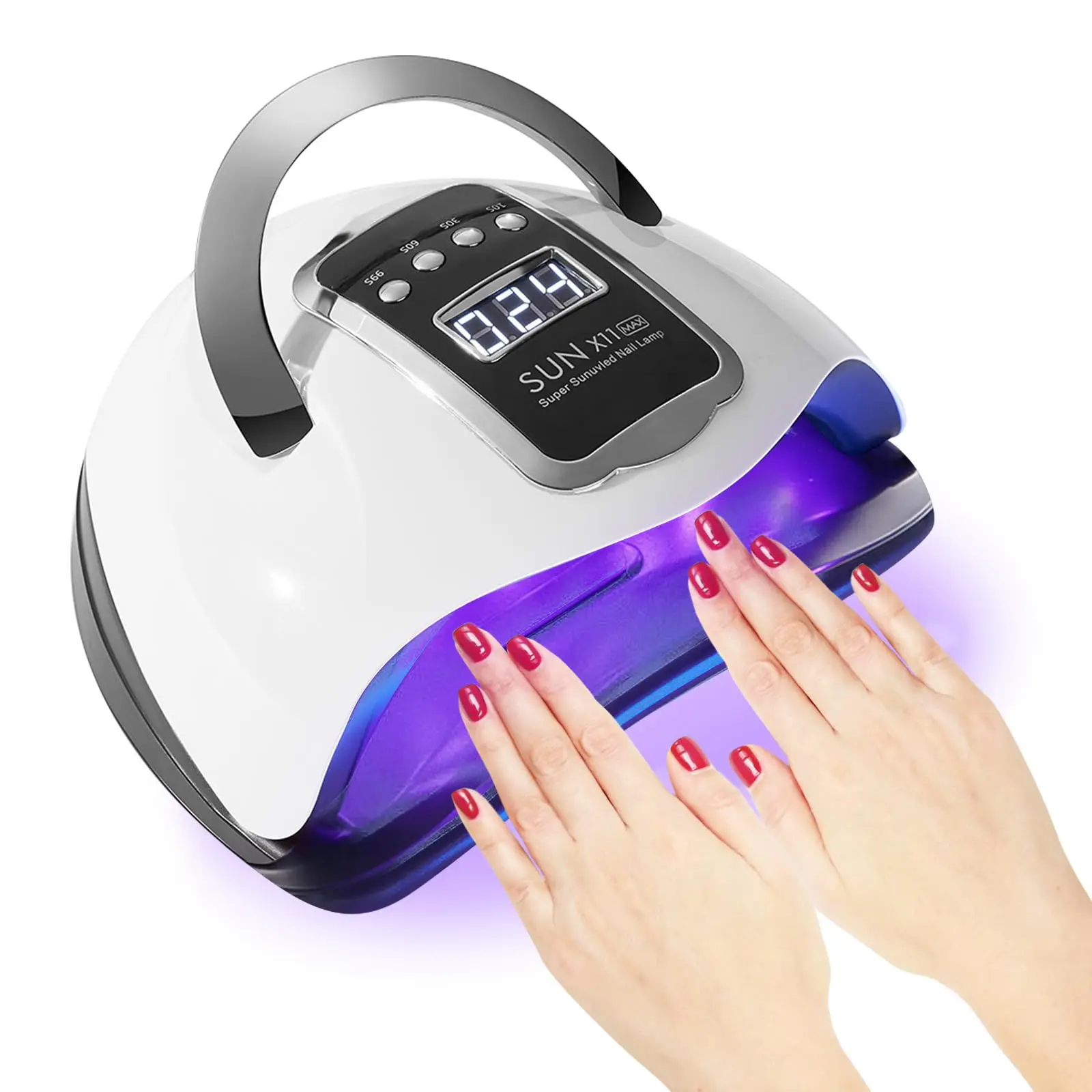 66LEDsPowerfulUVLEDNailLampForDryingNailGelPolishDryerWith