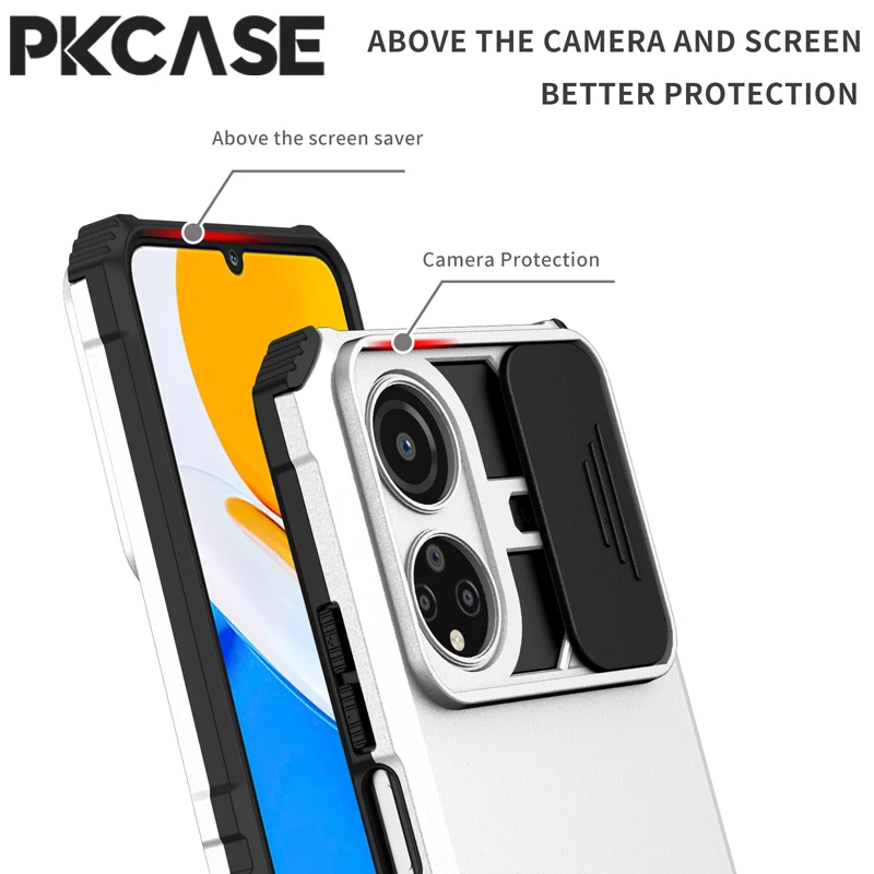 PKCASE Slide Camera Lens Protector with Stand and Push Window Cover