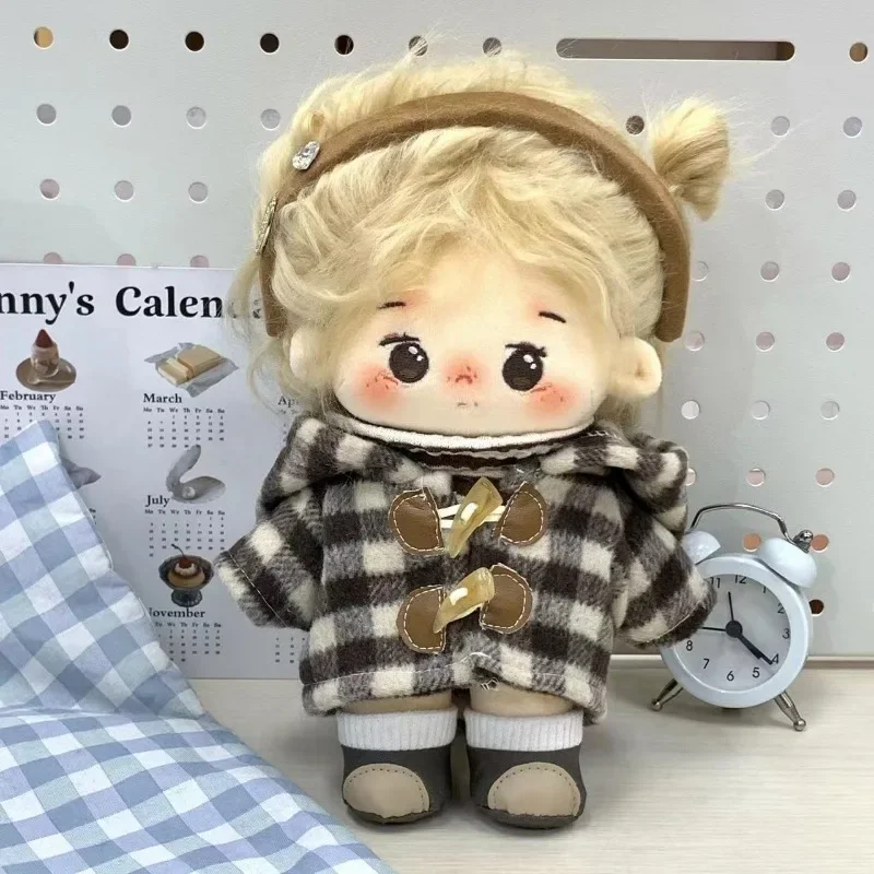 20cm cotton doll clothing cute Korean cowhide button coat doll clothing in stock 6