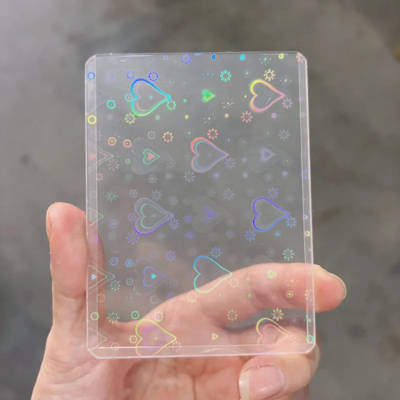 Card Protector B8 Hard Cover Star Heart Sleeves For Holo Postcards Top Load Films Photocard Game Cards 10pcs/Pack