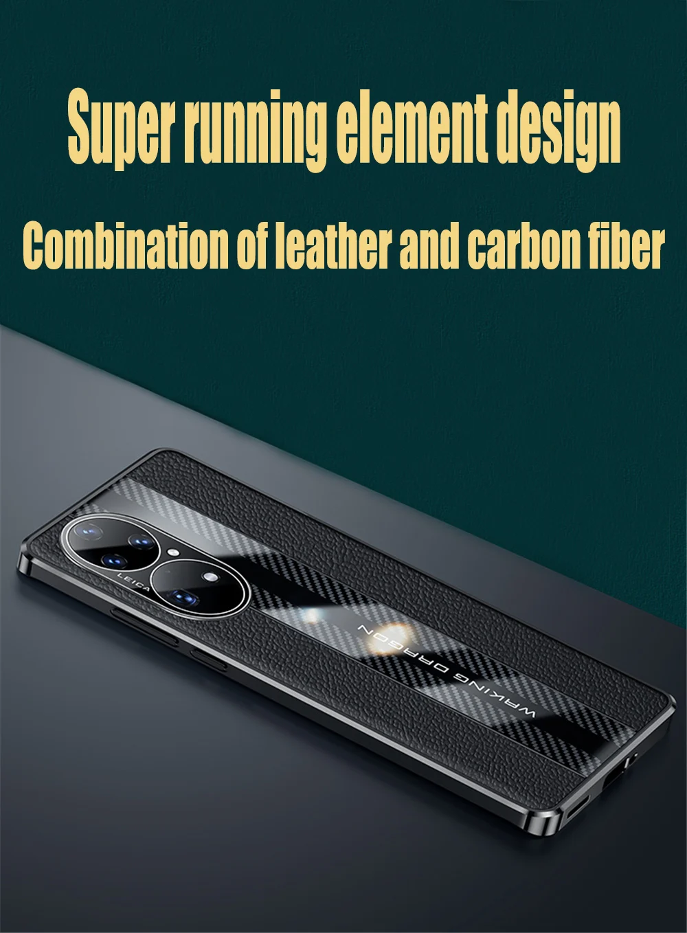 iphone 12 pro flip case Luxury Carbon Fiber Genuine Leather Cover For Huawei P50 Honor 50 60 Pro 5G Case With Camera Protection Phone Case Coque Fundas case for iphone 12 pro