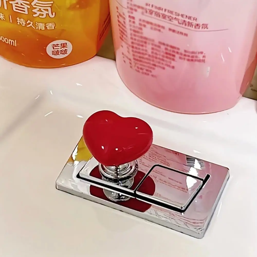 Toilet Press Button Bathroom Supplies Heart Shaped Toilet Press Button Water Tank Auxiliary Device