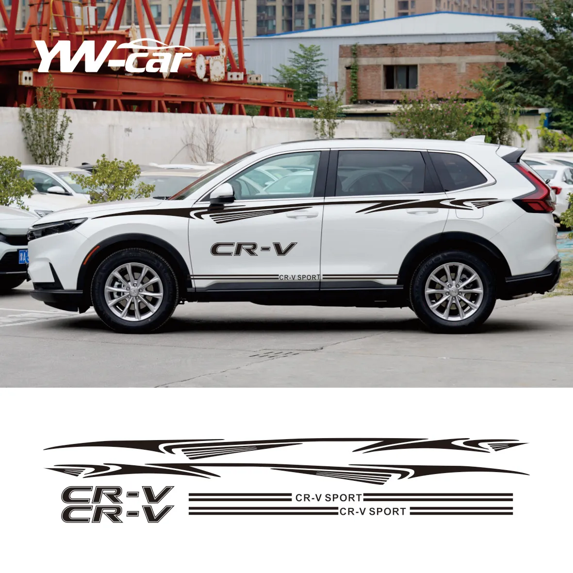 

2pcs Car Long Side Stripe Stickers For Honda CRV CR-V Parts Tuning Accessories Auto Automobiles Vinyl Decals Sport Decor